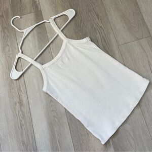 Djerf Avenue Tank Top organic cotton womens White (small) minimalist casual rib